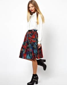 ASOS Midi Skirt in Animal Baroque Print, $67.52 at asos.om